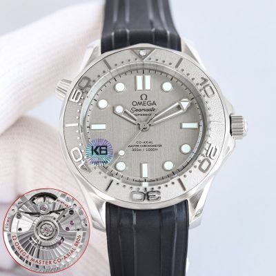 Omega Seamaster 42MM Calibre 8806 Movement Black Rubber Band Watch